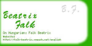 beatrix falk business card